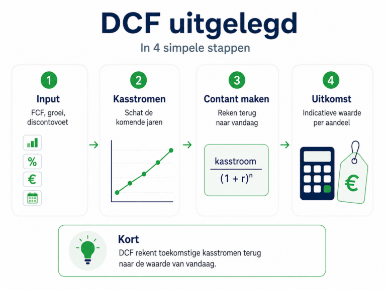 Discounted cashflow uitgelegd: zo schat je de waarde van een aandeel